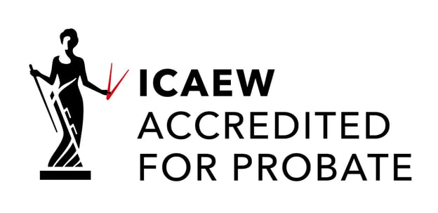 ICAEW logo with 'Accredited for probate'