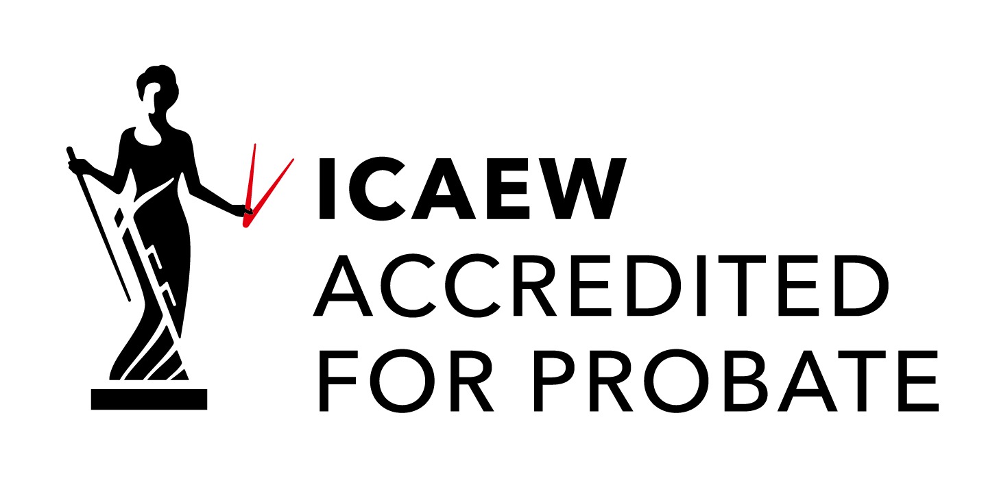 ICAEW logo with 'Accredited for probate'